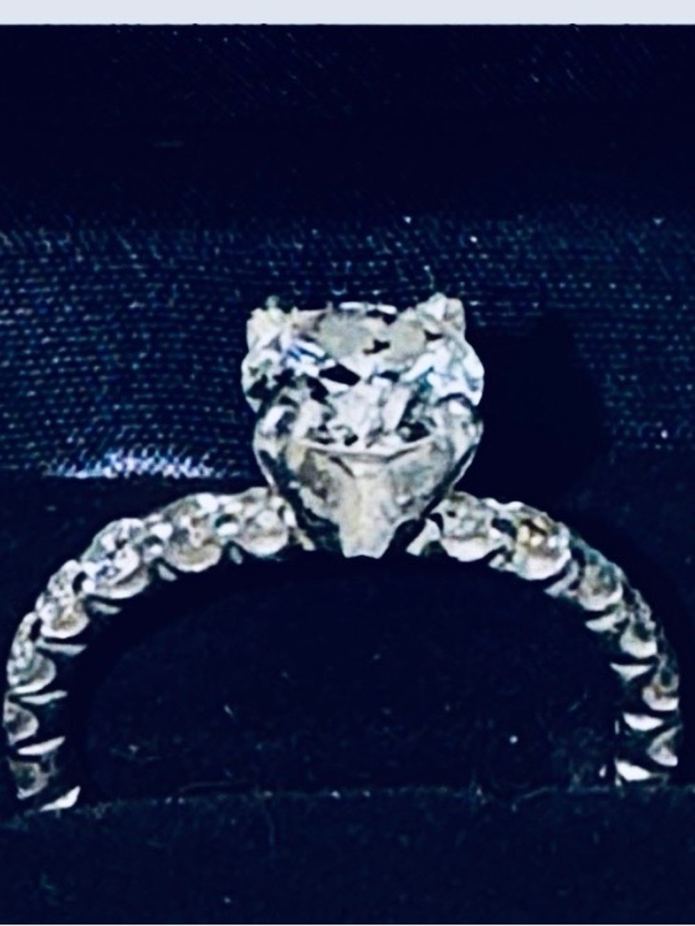 1.28 diamond wedding ring set in platinum. Gia report number 5201723825 size 7.5